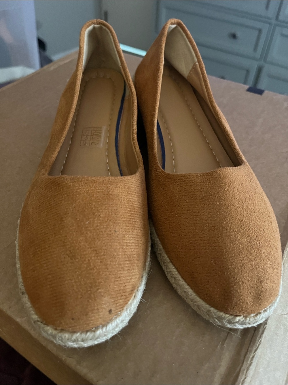 Women’s Tan Espadrille Flats - Casual Slip-On Comfort